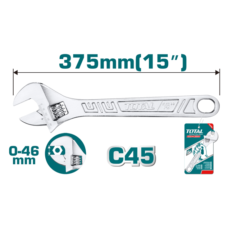 15" Adjustable wrench