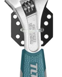 10" Adjustable wrench with rubber handle
